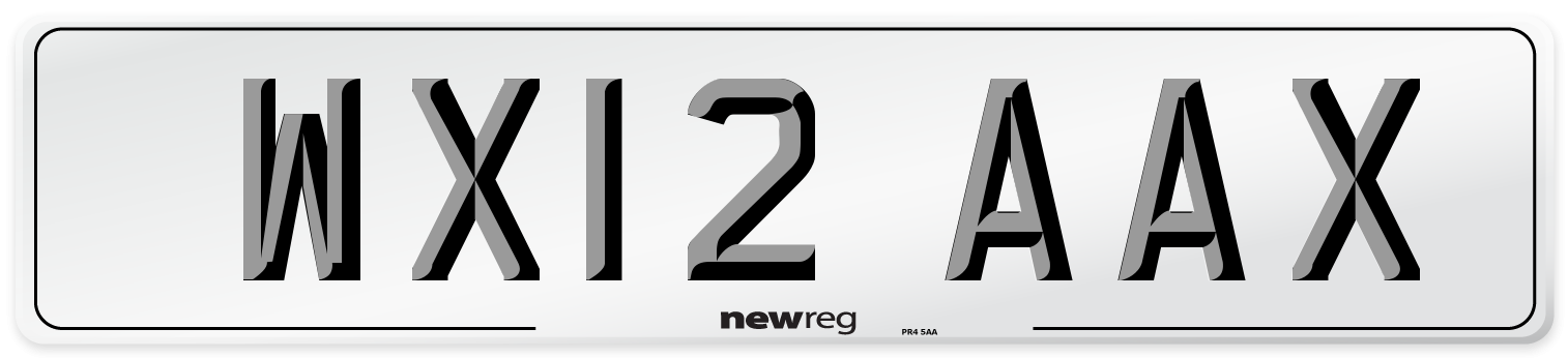 WX12 AAX Number Plate from New Reg